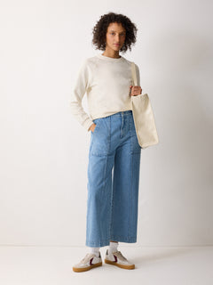 Textured Slub Sweatshirt | Cream