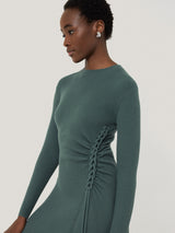 Braided Knit Dress | Blue