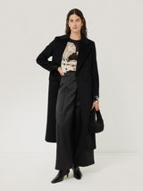 Collage Print Long Sleeve Top | Black