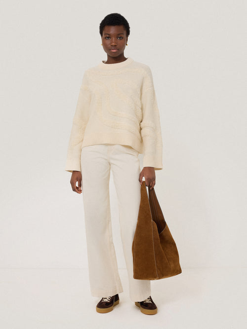 Loop Intarsia Jumper | Cream – Jigsaw