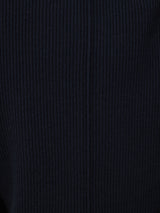 Cotton Blend Knit Cardigan | Navy