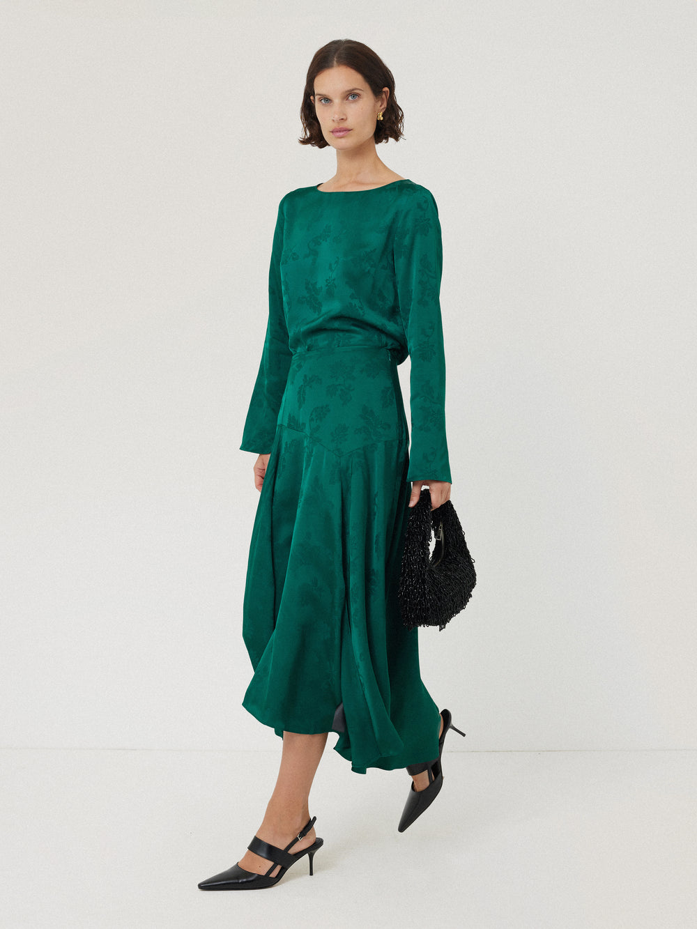 SKIRT JACQUARD GREEN - N0224 main image 0