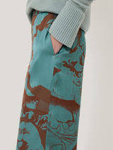 Collage Stitch Detail Trouser | Blue