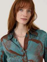 Collage Stitch Detail Shirt | Blue