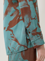 Collage Stitch Detail Shirt | Blue