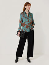 Collage Stitch Detail Shirt | Blue