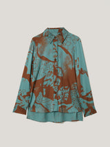 Collage Stitch Detail Shirt | Blue