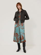 Collage Stitch Detail Dress | Blue