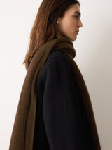 Soft Gauzy Knit Scarf | Brown