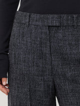 Hale Boucle Cropped Trousers | Navy