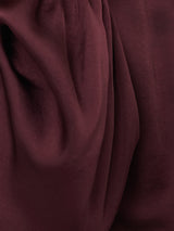 Recycled Satin Ruffle Top | Burgundy