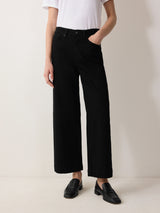 Tyne Wide Leg Cropped Jean | Black