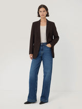 Knox Crosshatch Blazer | Brown