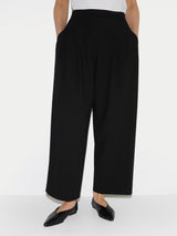 Modern Crepe Pleat Trouser | Black