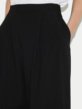 Modern Crepe Pleat Trouser | Black