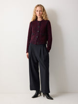 Modern Crepe Pleat Trouser | Navy