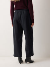 Modern Crepe Pleat Trouser | Navy