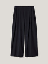 Modern Crepe Pleat Trouser | Navy