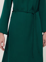 Satin Back Crepe Dress | Green