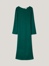 Satin Back Crepe Dress | Green