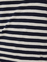 Cotton Stripe Long Sleeve Tee | Navy