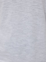 Cotton Slub V Neck Long Sleeve Tee | White