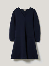 Darted Sleeve Short Dress | Navy