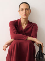 Mock Wrap Jersey Dress | Pink