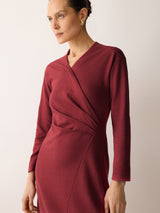 Mock Wrap Jersey Dress | Pink