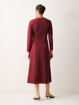 Mock Wrap Jersey Dress | Pink