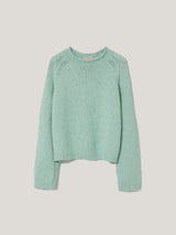 Chunky Textured Cotton Jumper | Mint