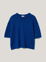 Linen Knitted Top | Blue