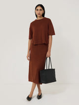 Linen Knitted Top | Brown