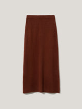 Linen Knitted Skirt | Brown