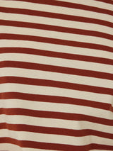 Cotton Trim Breton Top | Red