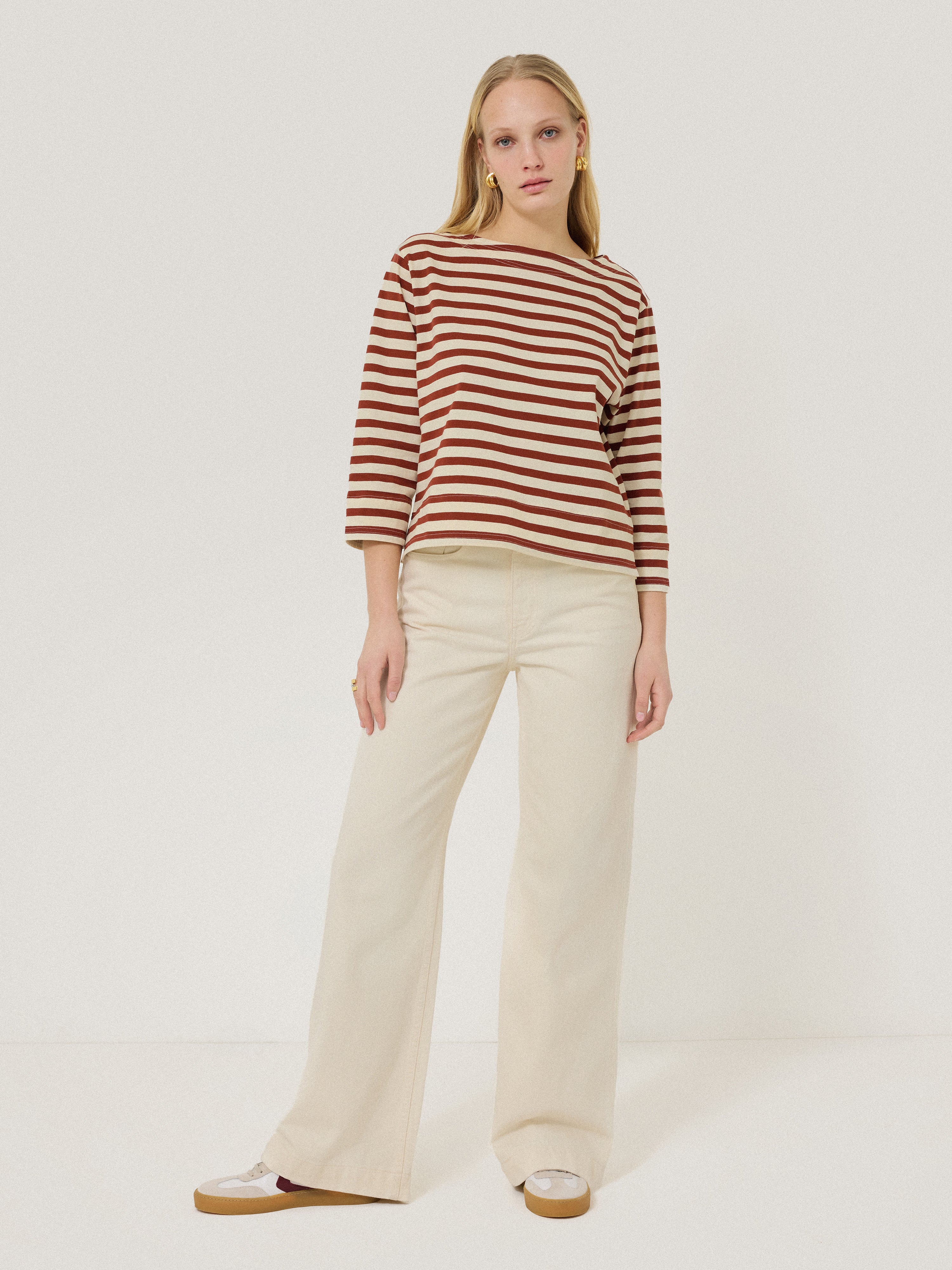 Cotton Trim Breton Top | Red – Jigsaw