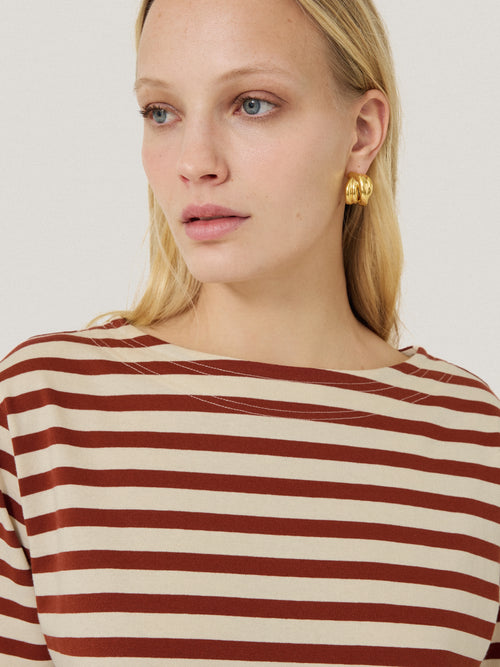 Cotton Trim Breton Top | Red – Jigsaw
