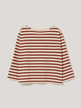 Cotton Trim Breton Top | Red