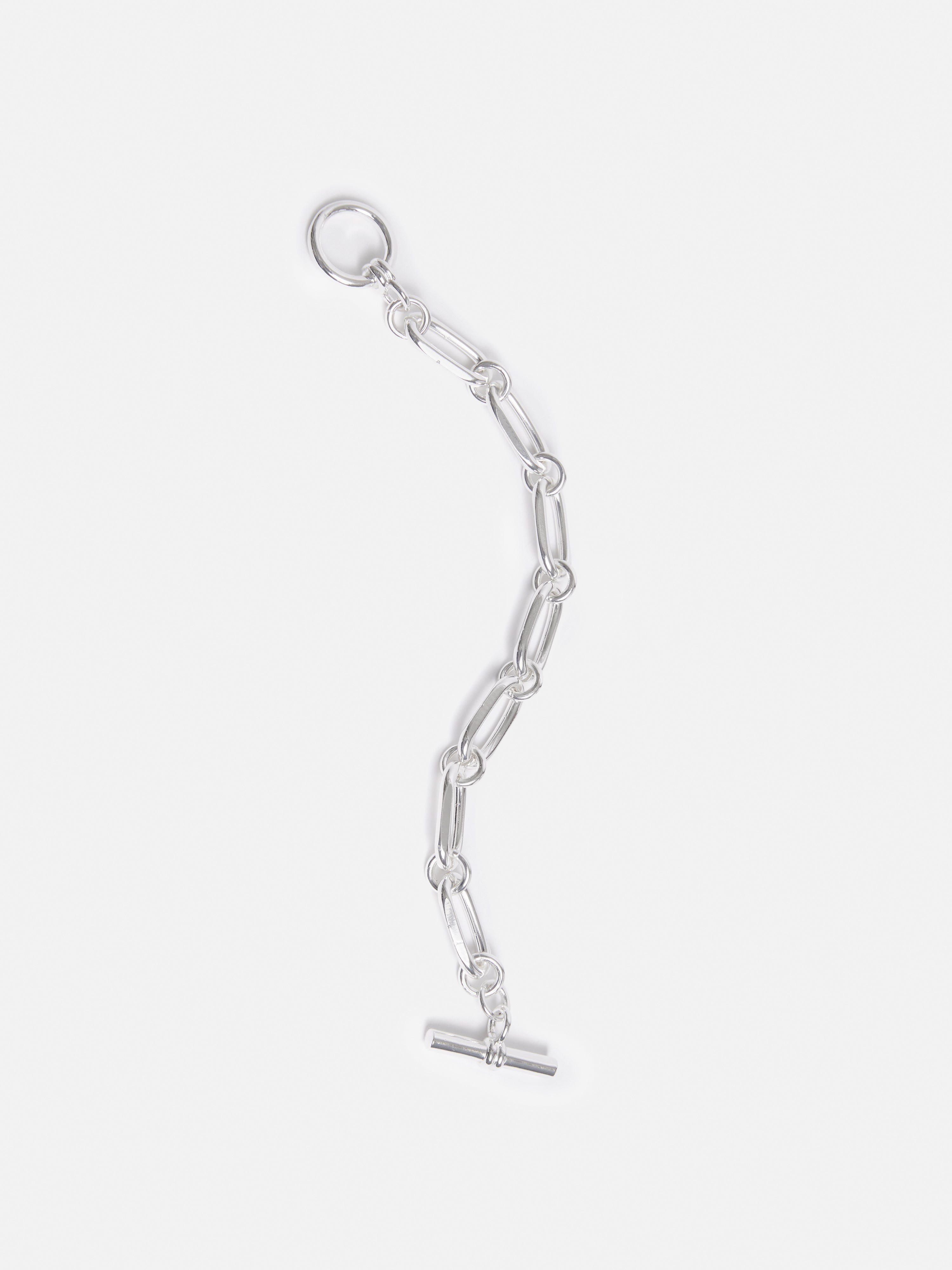 アクセサリー 3mm Silver Trombone Link Chain Bracelet Trombone Link Bracelet | Silver – Jigsaw