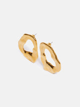 Molten Loop Stud Earring | Gold