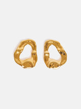 Molten Loop Stud Earring | Gold