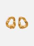 Molten Loop Stud Earring | Gold