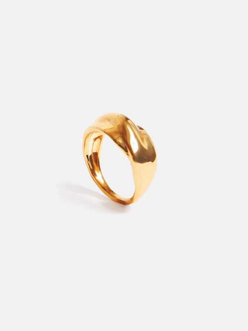 Twisted Metal Ring | Gold