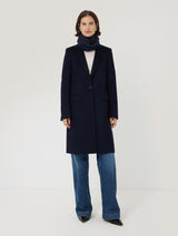 Wool Cashmere Blend Snood | Navy