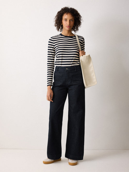 Rhea Patch Pocket Jean | Indigo