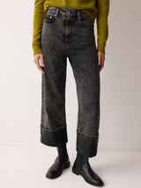 Blair Turn Up Jean | Black Snow Wash
