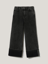 Blair Turn Up Jean | Black Snow Wash