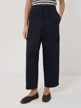 Cotton Viscose Cargo Trouser | Navy