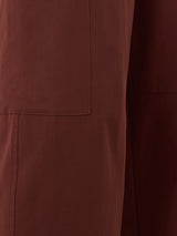 Cotton Viscose Cargo Trouser | Red