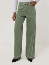 Finn Wide Leg Jean | Washed Green